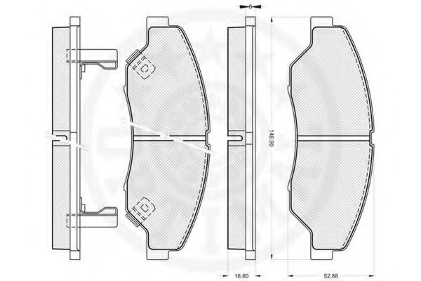 set placute frana,frana disc 2