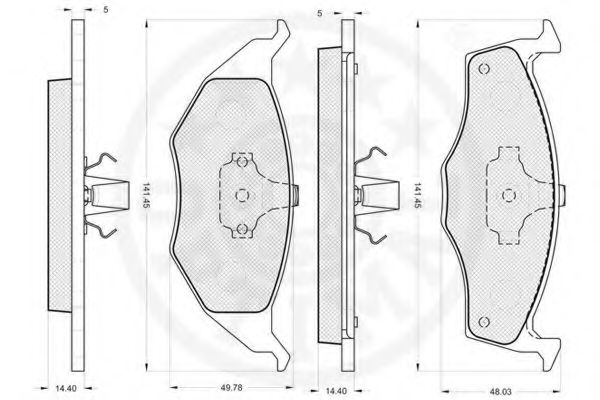 set placute frana,frana disc 2