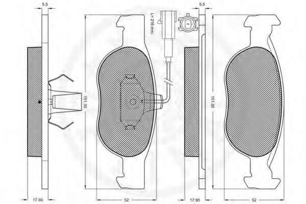 set placute frana,frana disc 2