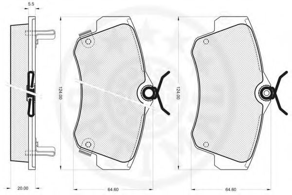 set placute frana,frana disc 2