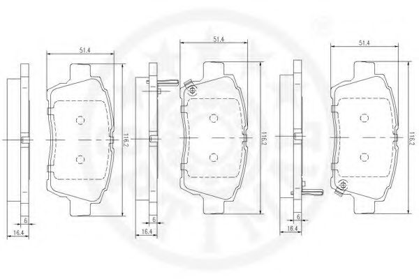 set placute frana,frana disc 2