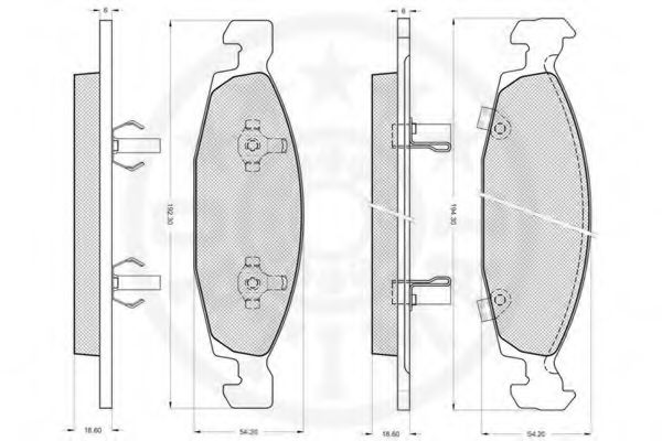 set placute frana,frana disc 2