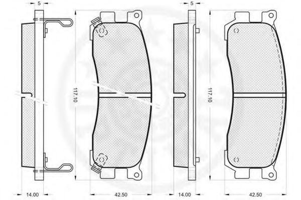 set placute frana,frana disc 2