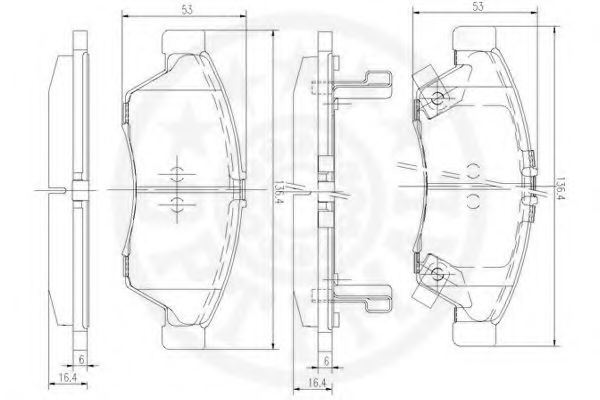 set placute frana,frana disc 2