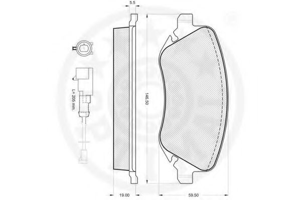 set placute frana,frana disc 2