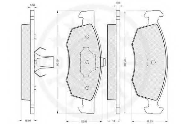 set placute frana,frana disc 2