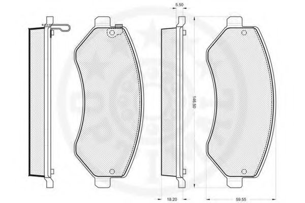 set placute frana,frana disc 2
