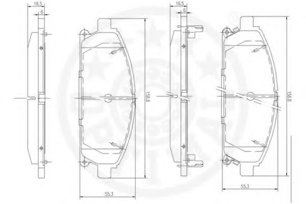 set placute frana,frana disc 2