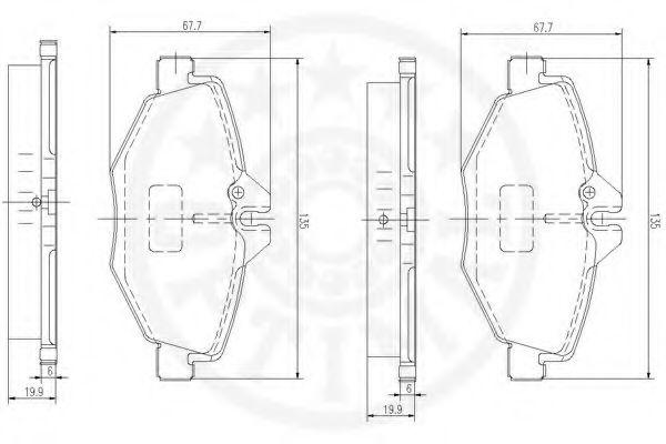set placute frana,frana disc 3