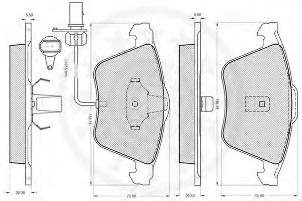 set placute frana,frana disc 4
