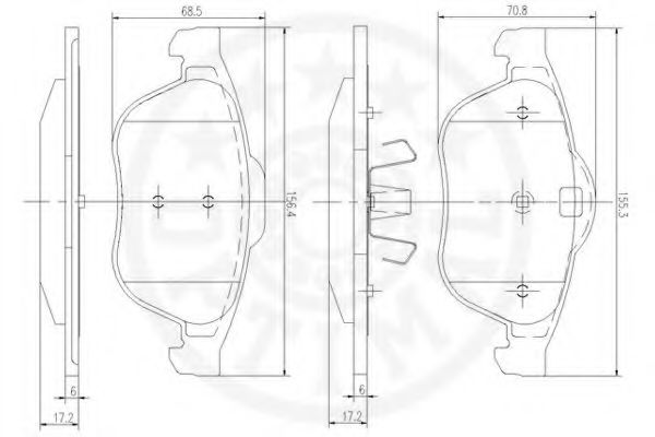 set placute frana,frana disc 2