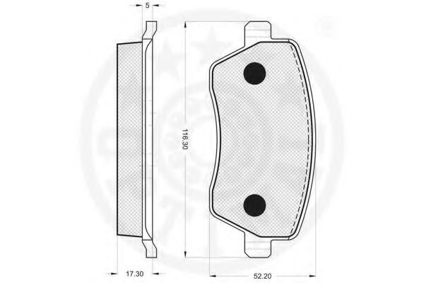 set placute frana,frana disc 3