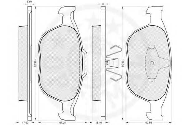 set placute frana,frana disc 3