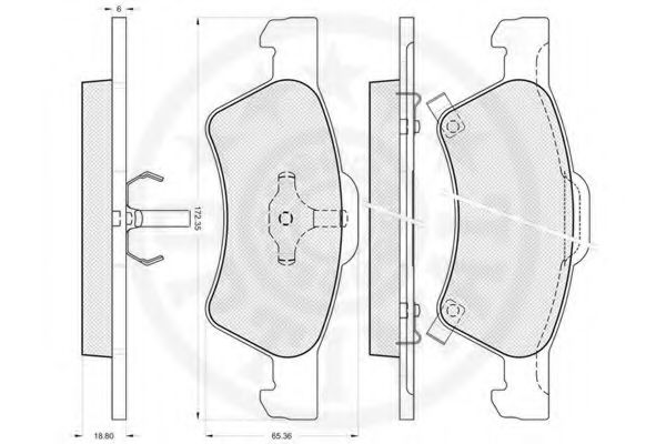 set placute frana,frana disc 2