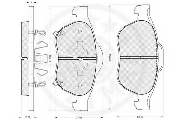 set placute frana,frana disc 3
