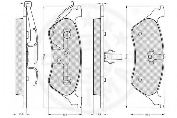 set placute frana,frana disc 2