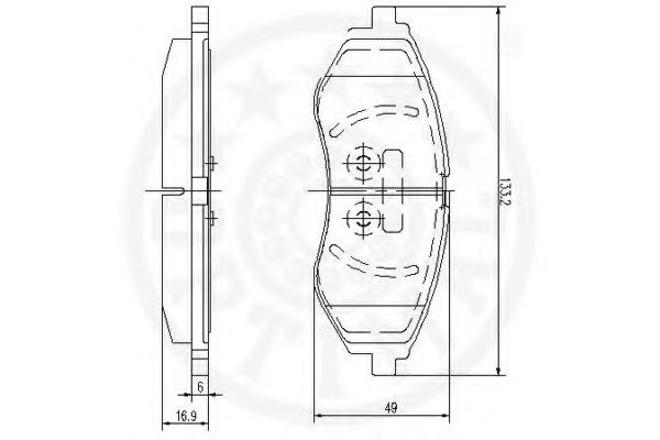 set placute frana,frana disc 2