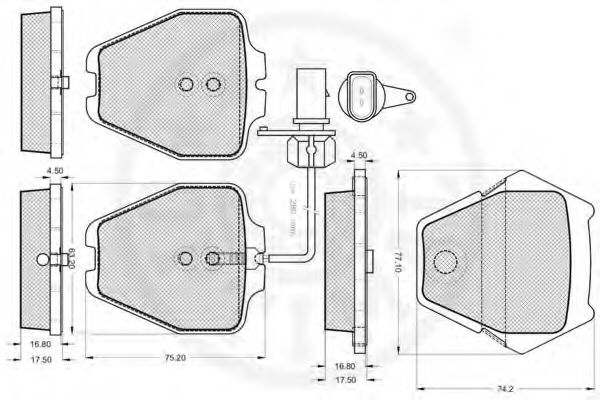 set placute frana,frana disc 2