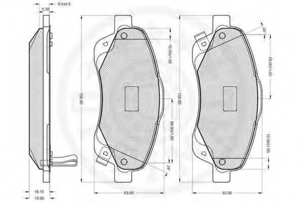 set placute frana,frana disc 3