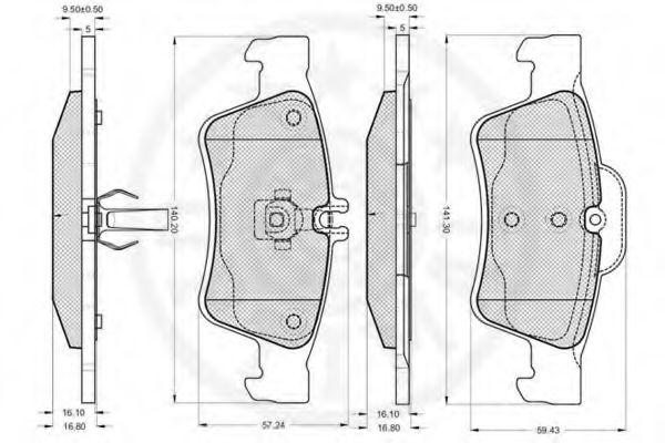 set placute frana,frana disc 3