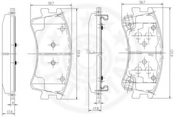 set placute frana,frana disc 2