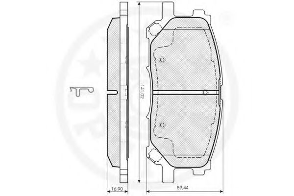 set placute frana,frana disc 2