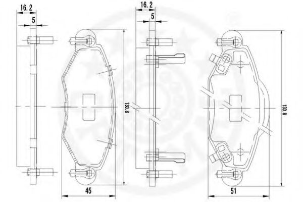 set placute frana,frana disc 2