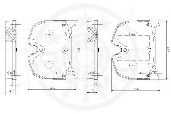 set placute frana,frana disc 2