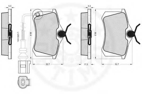 set placute frana,frana disc 2
