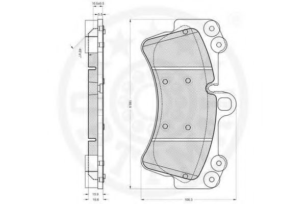 set placute frana,frana disc 3