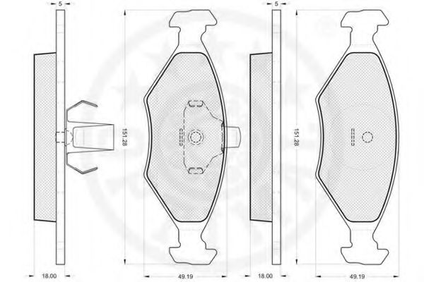 set placute frana,frana disc 2