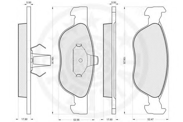 set placute frana,frana disc 2