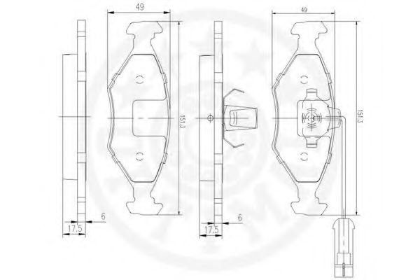 set placute frana,frana disc 2