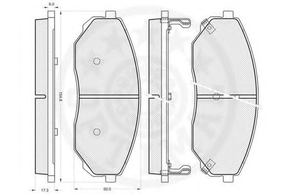 set placute frana,frana disc 2