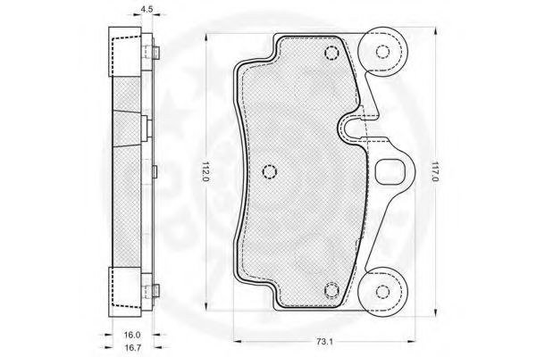 set placute frana,frana disc 3