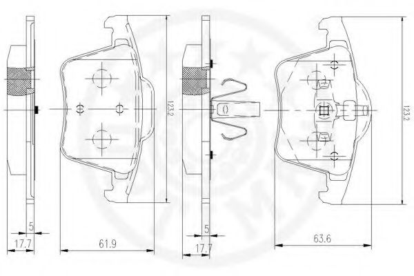 set placute frana,frana disc 2