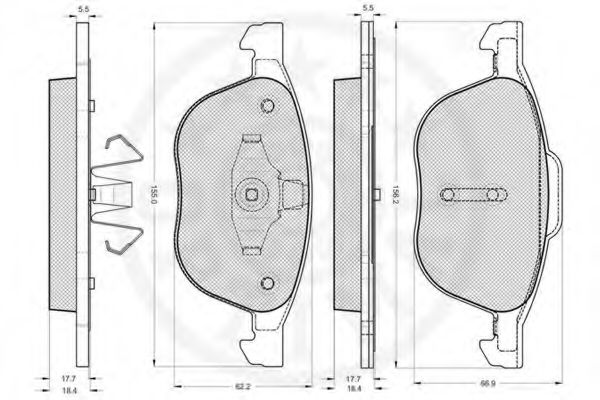 set placute frana,frana disc 3