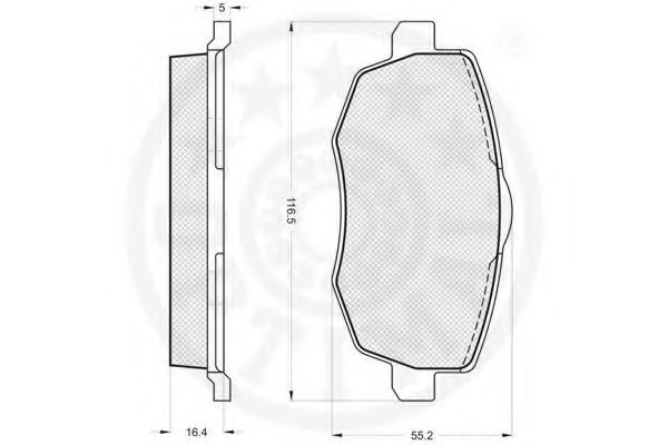set placute frana,frana disc 2