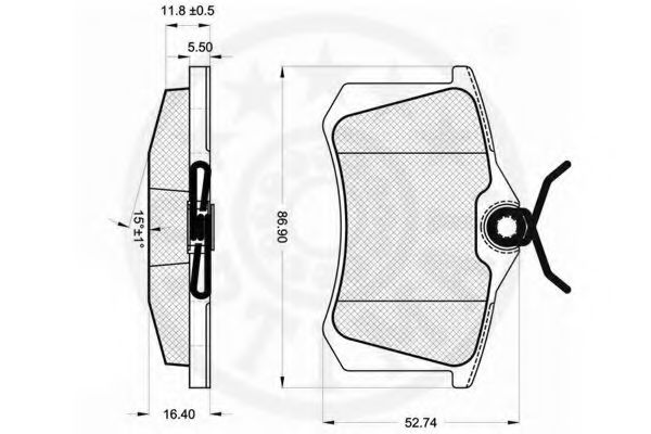 set placute frana,frana disc 3