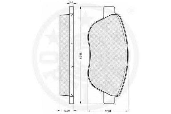 set placute frana,frana disc 2