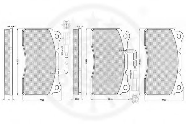 set placute frana,frana disc 2