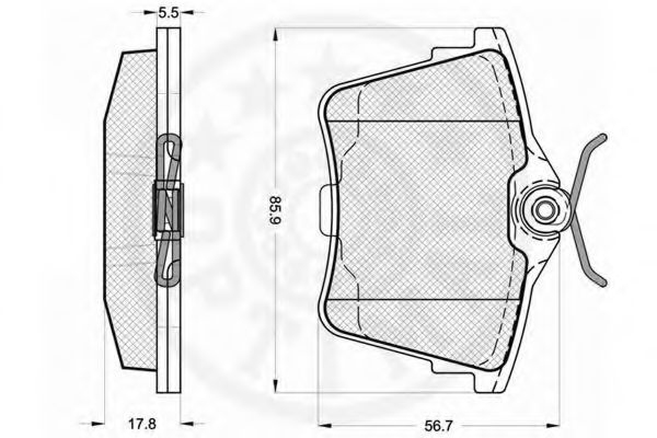 set placute frana,frana disc 3
