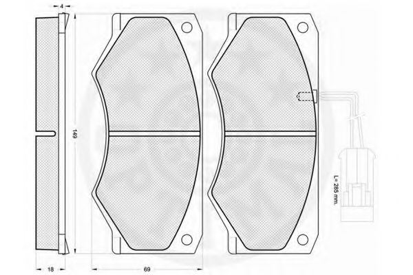 set placute frana,frana disc 2