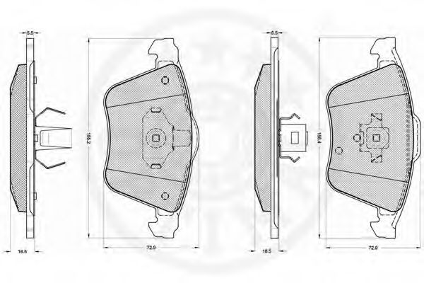 set placute frana,frana disc 2
