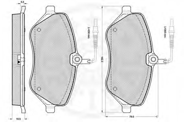 set placute frana,frana disc 2
