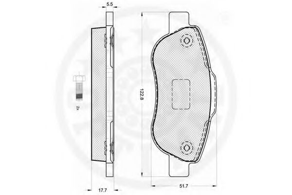 set placute frana,frana disc 2