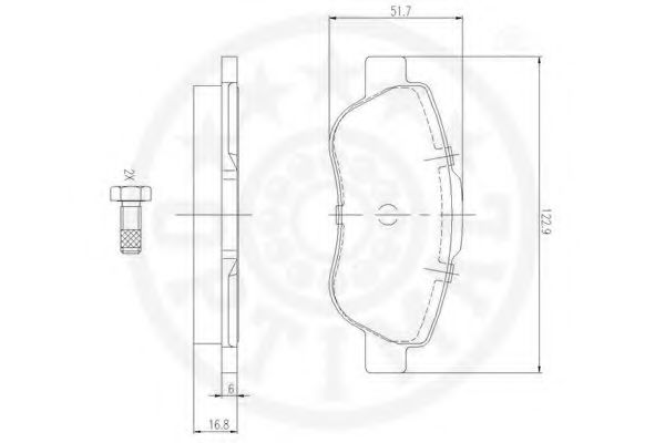 set placute frana,frana disc 2