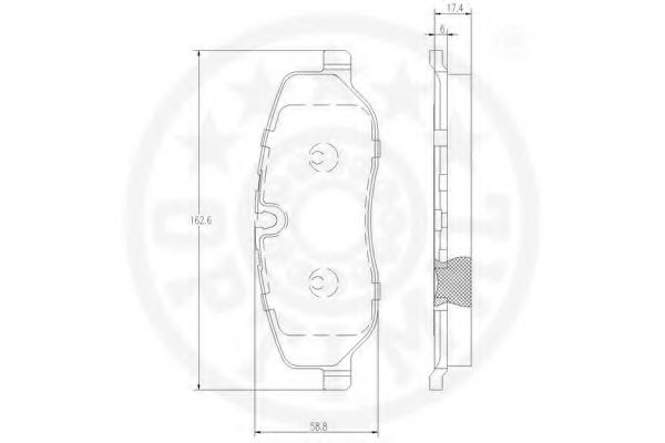 set placute frana,frana disc 2