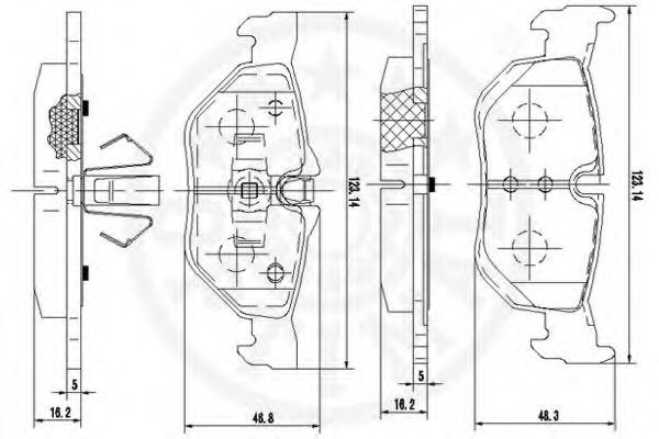 set placute frana,frana disc 3
