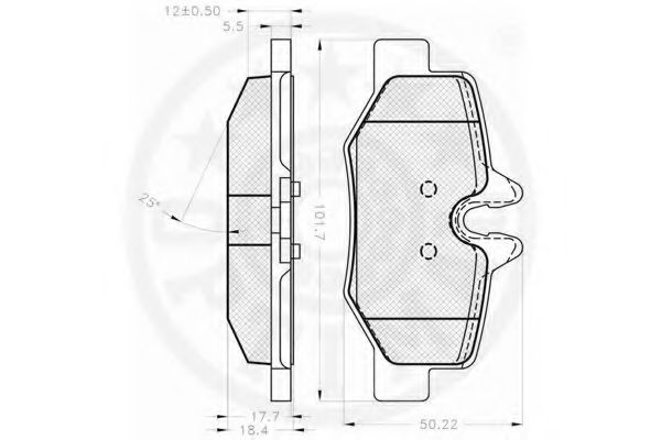 set placute frana,frana disc 2